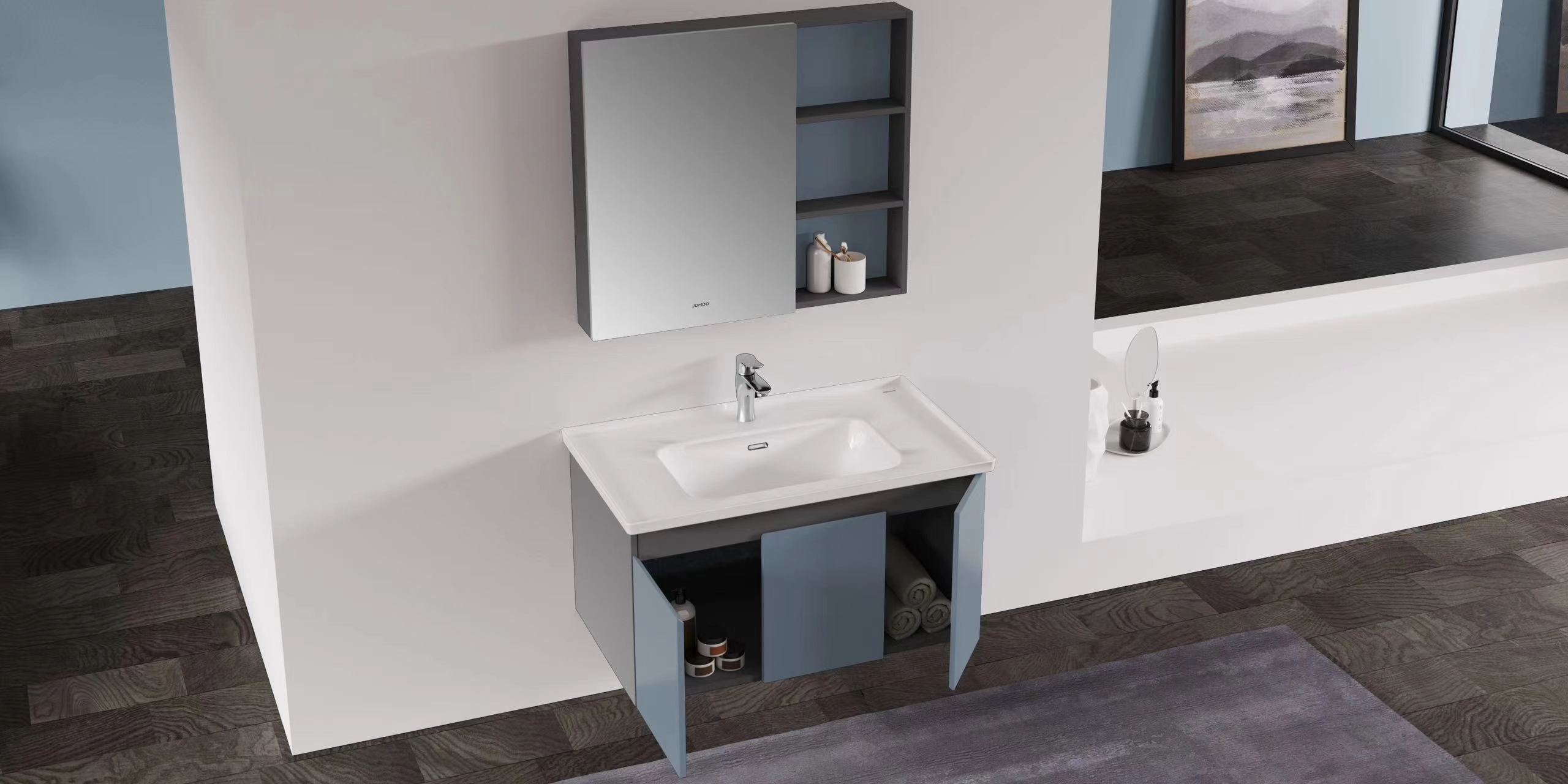 Wall Hung Bathroom Cabinet Set